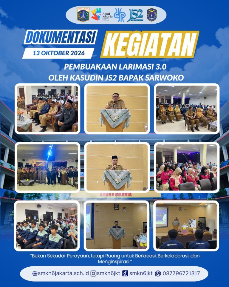 LARIMASI 3.0 SMK Negeri 6 Jakarta, Panggung Kreativitas dan Karya Film Animasi Siswa